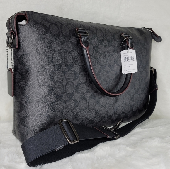 Coach Signature Laptop Bag Designer Breefcase NWT - Picture 9 of 13